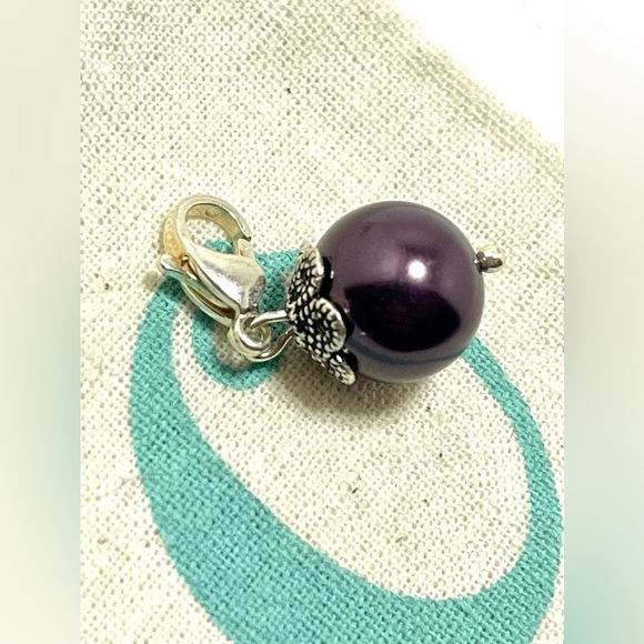 Origami Owl Living Lockets Purple Retired Lobster Clasp Dangle - Picture 2 of 2